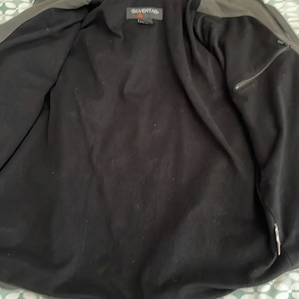 Nearly new! Levi’s SILVERTAB Charcoal Gray Canvas Fleece-Lined Zip Up Work Jacke